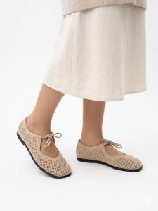 Anatomical perforated ballet flats
